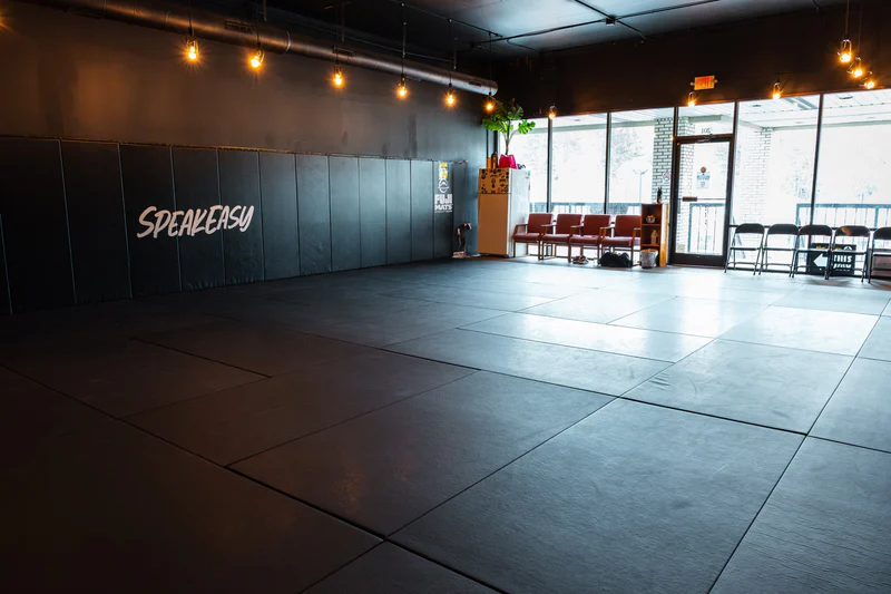 A wide view of the Speak Easy training room