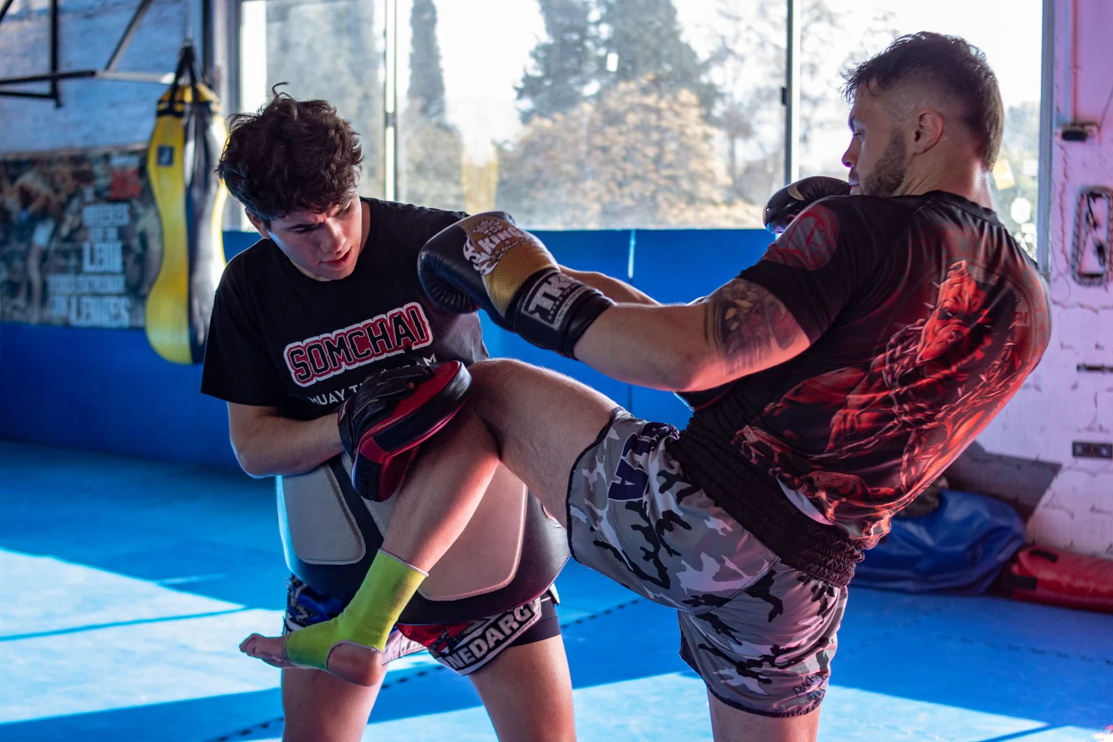 Kickboxing training at Speak Easy